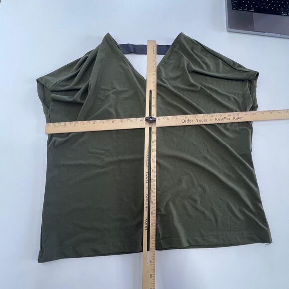 Rachel Rachel Roy Shirt Womens Medium Short Sleeve V Neck Casual Relaxed Top - Picture 6 of 8